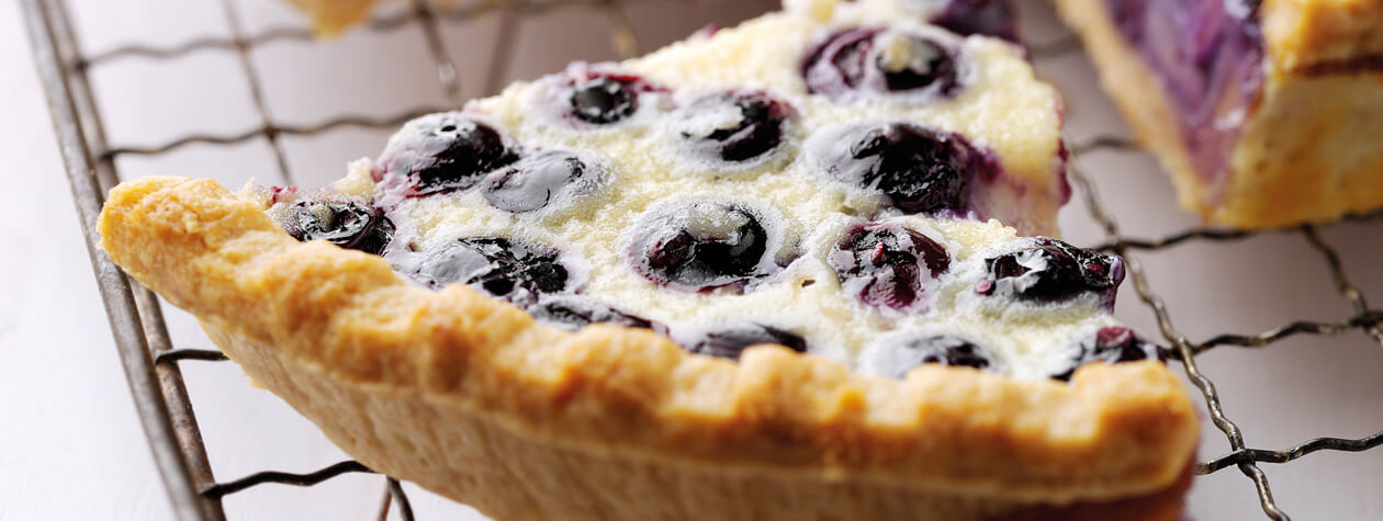 Baked White Chocolate and Blueberry Summer Tart