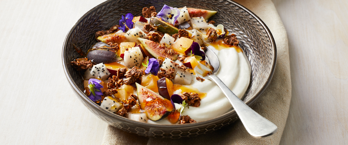 Yogurt Bowl with Dragonfruit and Figs 