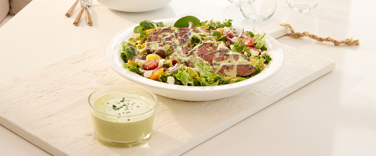 Summer Steak Salad with Tarragon Yoghurt Dressing