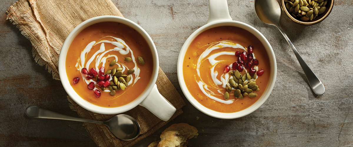 Butternut Soup with Yoghurt Drizzle