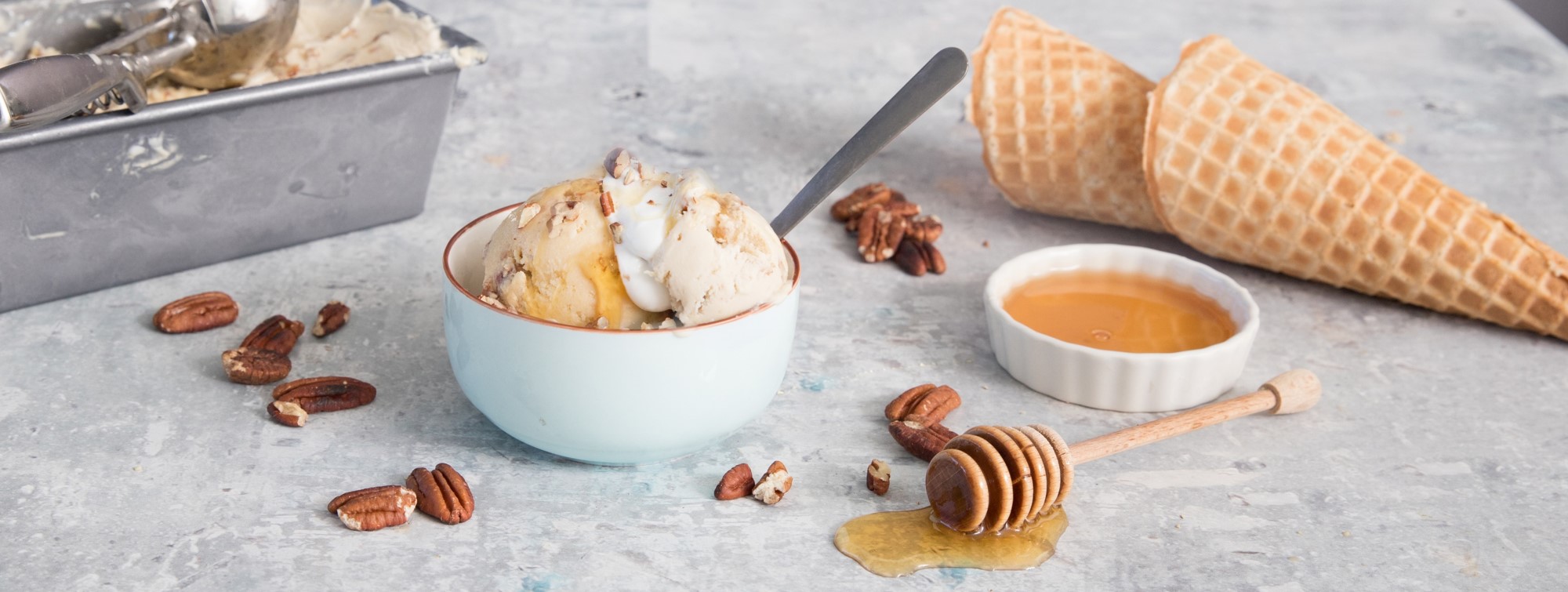 Honey-Pecan Yoghurt Ice Cream