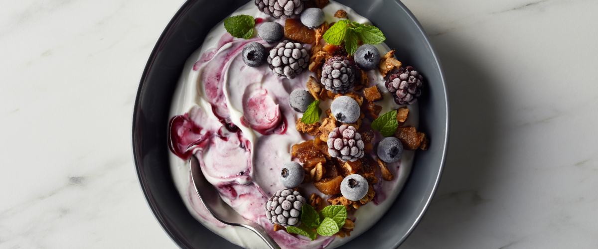 Swirled Berry Yogurt Bowl