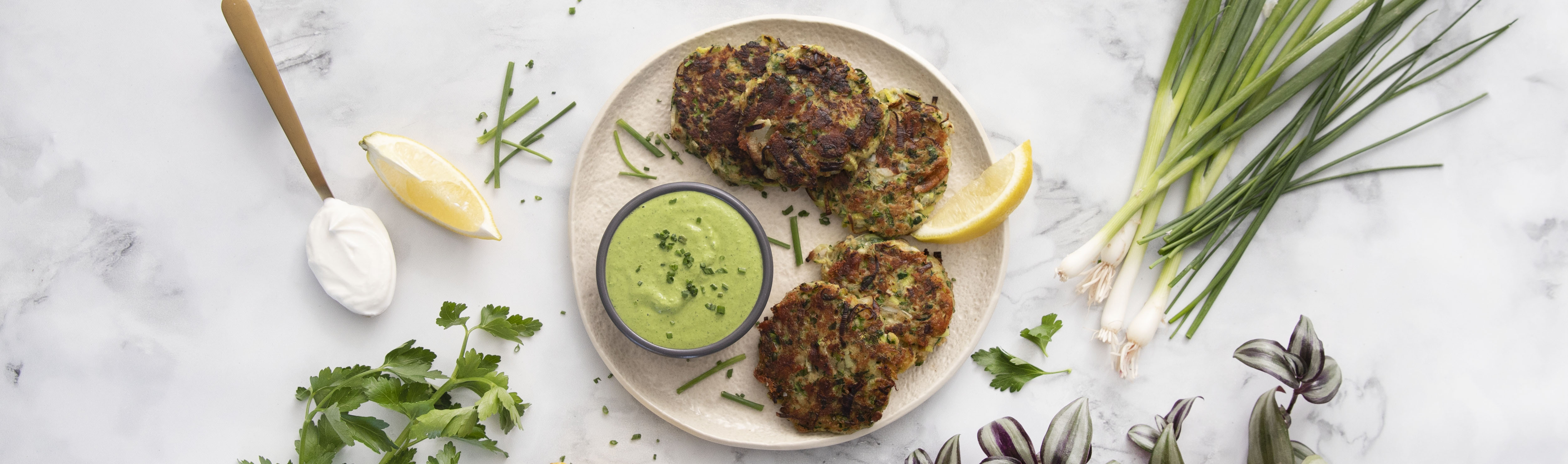 Courgette-Cheddar Fritters