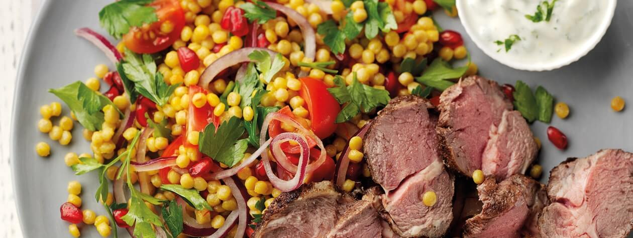 Spiced Lamb with Persian Cous Cous