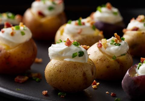 Loaded Mini Baked Potatoes